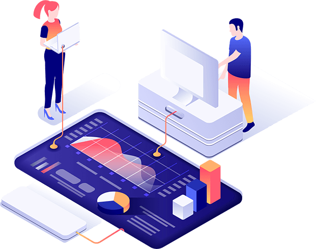 Illustration of website analytics and business growth